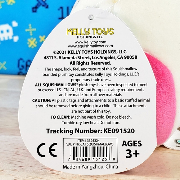 SOLD OUT - Squishmallow Tiffany the Pink Cat 5" UltraSoft Valentine's Day NWT - Picture 12 of 12